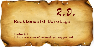 Recktenwald Dorottya névjegykártya